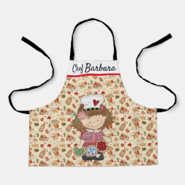 Delantal Apron de impresión todo sobre cookies para niños