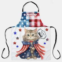 Delantal Apron de impresión todo-sobre curado de felino sup