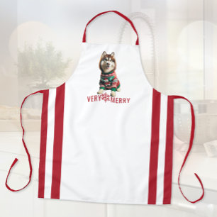 Delantal Apron de impresión todo-sobre de vacaciones Husky 