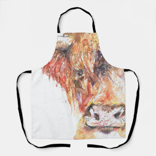 Delantal Apron de impresión todo sobre diseño de vaca Highl