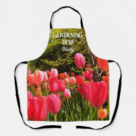 Delantal Apron de impresión todo sobre diva de jardinería