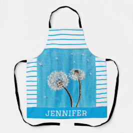 Delantal Apron de impresión todo sobre el cielo azul y blan