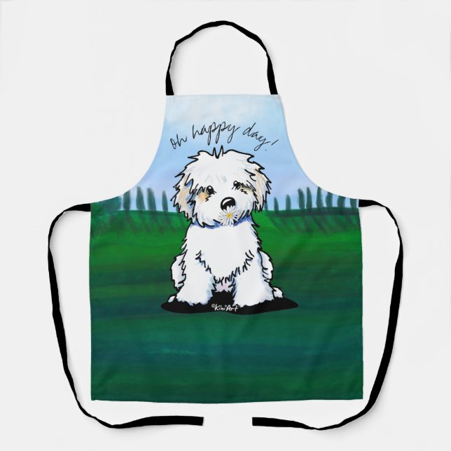 Delantal Apron de impresión todo sobre KiniArt Havanese (Anverso)