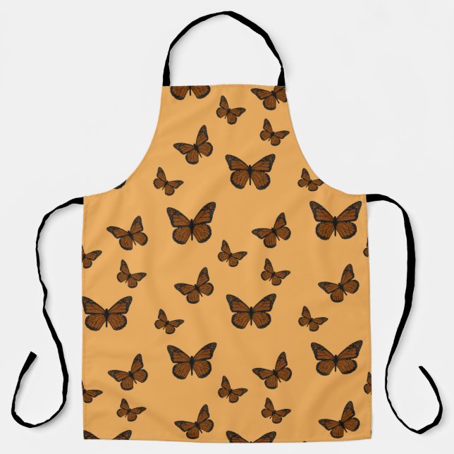 Delantal Apron de impresión todo sobre monarca con dibujos  (Anverso)