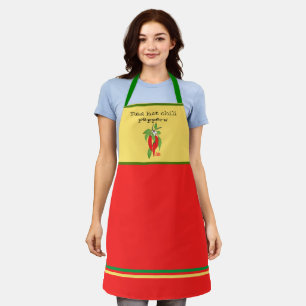 Delantal Apron de impresión todo-sobre mostaza de pimientos