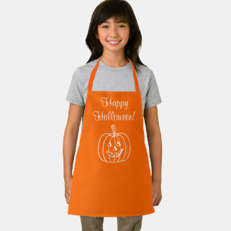 Delantal Aprón de impresión todo-sobre Naranja de calabaza
