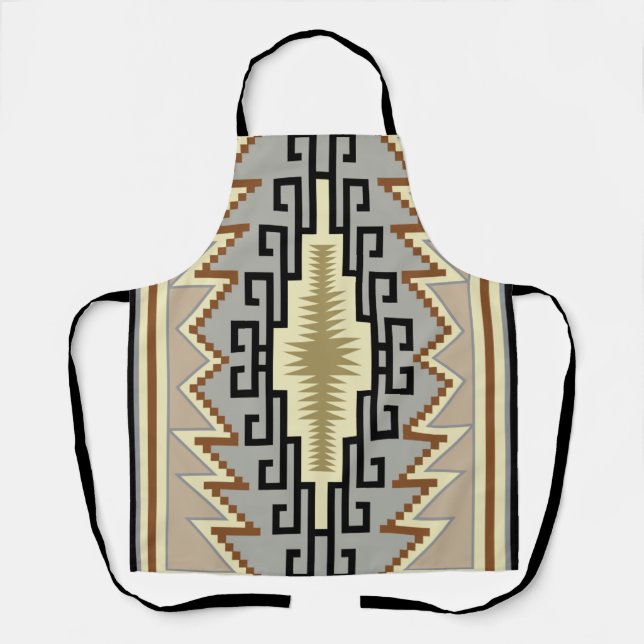 Delantal Apron de impresión todo sobre Navajo Design-2 (Anverso)