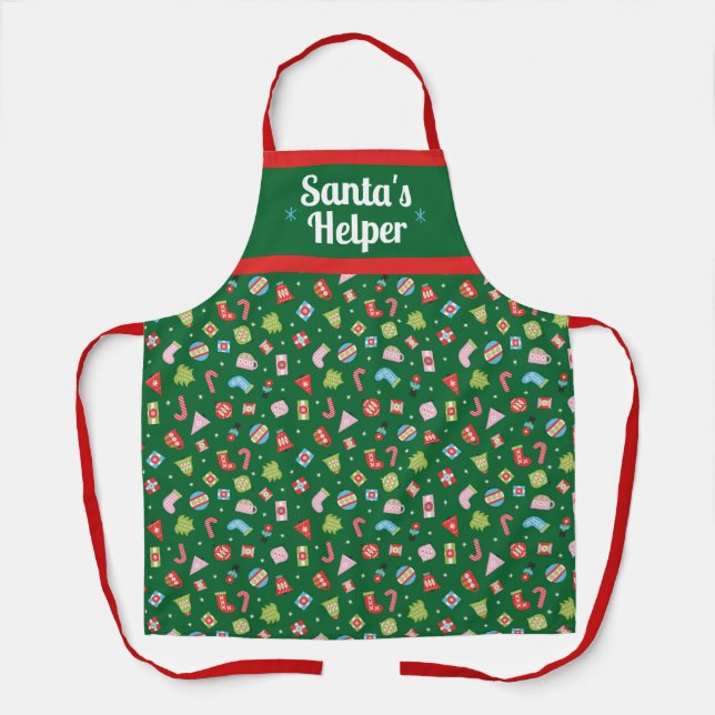 Delantal Apron de impresión todo sobre Navidades personaliz (Anverso)