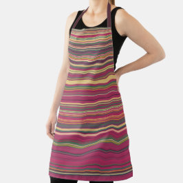 Delantal Apron de impresión todo sobre ondulado y multicolo