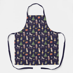 Delantal Apron de impresión todo-sobre oscuro de Nutcracker