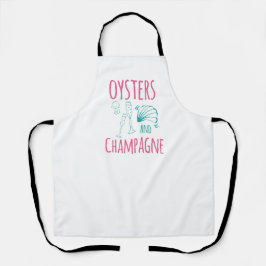 Delantal Apron de impresión todo sobre Ostras y Champagne