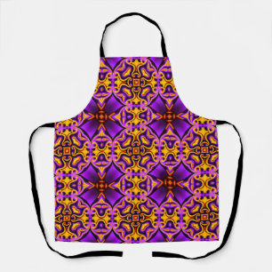 Delantal Apron de impresión todo sobre patrones morado y am