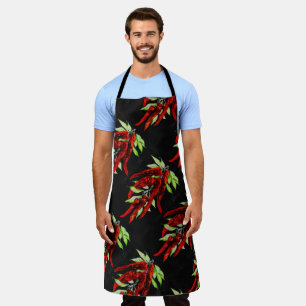 Delantal Apron de impresión todo sobre pimientos rojos vint