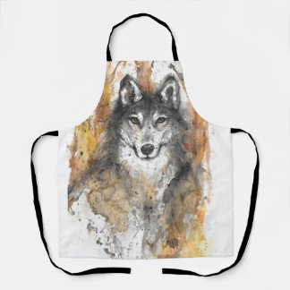 Delantal Apron de impresión todo sobre Wolf