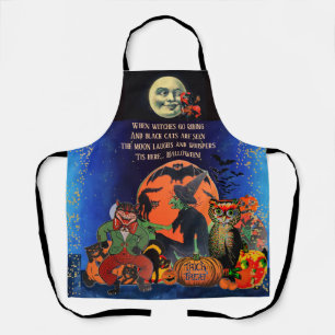 Delantal Apron de impresión vintage de Halloween de disfrac
