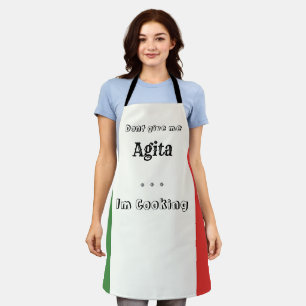 Delantal Apron de la bandera italiana diciendo