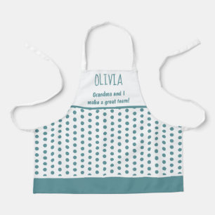Delantal Apron de la cocina de hormigón Verde azulada de la