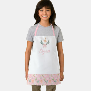 Delantal Apron de la escuela Pink Bow Ballerina