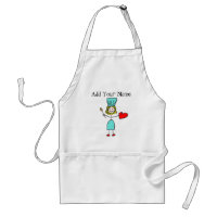 Apron de la figura del palo de personalizable