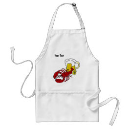 Delantal Apron de la langosta con texto Personalizado