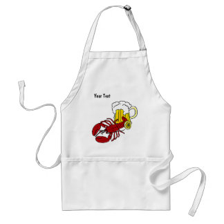 Delantal Apron de la langosta con texto Personalizado