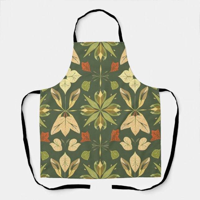 Delantal Apron de la naturaleza simétrica - Diseño de patro (Anverso)