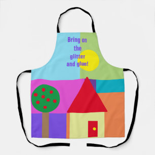 Delantal Apron de la redacción de purpurinas y juegos