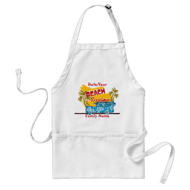 Delantal Apron de la Reunión Familiar de Verano Divertido (Frente)