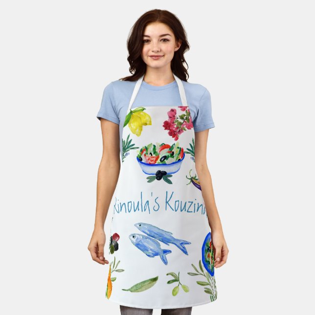 Delantal Apron de la Taverna griega (Gastado)