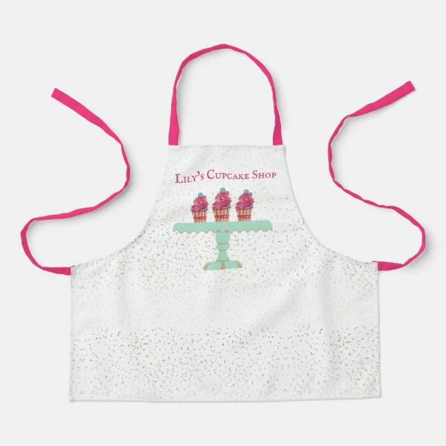 Delantal Apron de la tienda de pasteles de personalizable (Anverso)