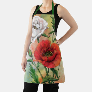 Delantal Apron de lapiceros rojos y blancos
