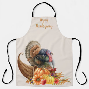 Delantal Apron de las calabazas de la Turquía del Día de Ac