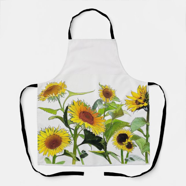 Delantal Apron de las flores del sol (Anverso)