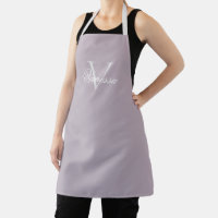 Apron de Lavender de Monograma Personalizado