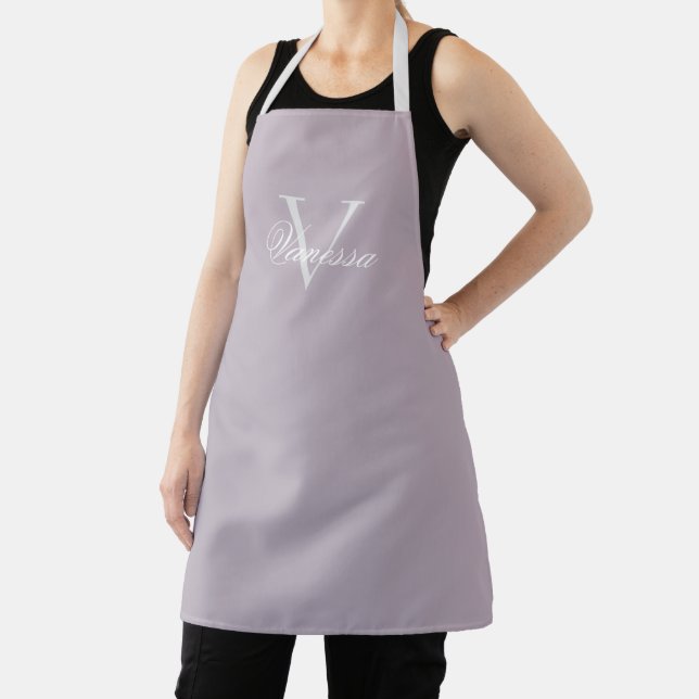 Delantal Apron de Lavender de Monograma Personalizado (in situ)