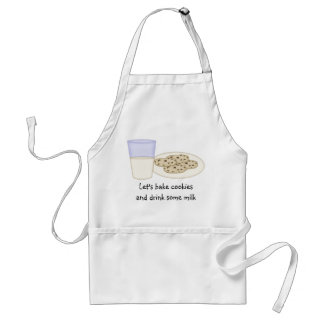 Delantal Apron de leche y galletas