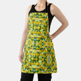 DELANTAL APRON DE LEMONES TROPICALES