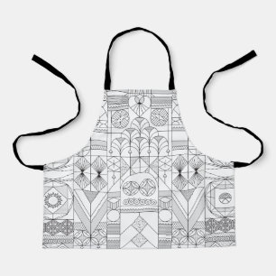 Delantal Apron de líneas de simetría Art Deco