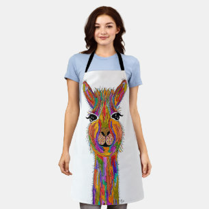 Delantal Apron de Llama Cuta y Colorida