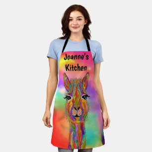 Delantal Apron de Llama Cuta y Colorida