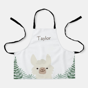 Delantal Aprón de Llama Personalizada para Niños