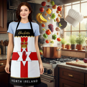 Delantal Apron de los chefs de Irlanda del Norte, bandera i