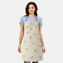 Apron de los colibríes de la personalizado Anna