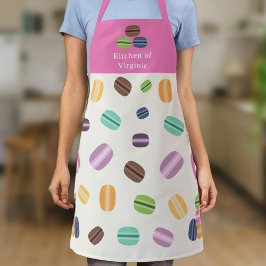 Delantal Apron de los Macarons franceses