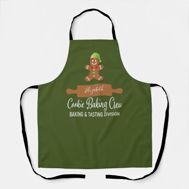 Delantal Apron de los Navidades rojos de Cookie Baking (Anverso)
