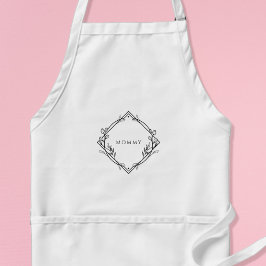Delantal Apron de mamá con diseño floral delicado