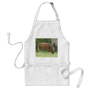 Delantal Apron de manitas de caballo marrón castaño