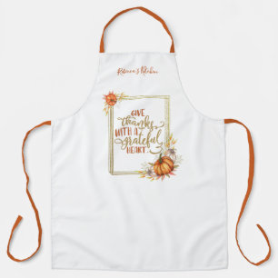 Delantal Apron de marco de calabaza de bienvenida personali