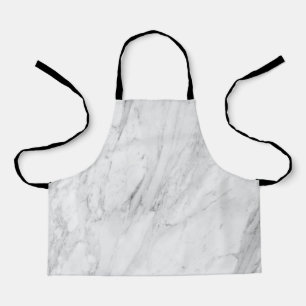 Delantal Apron de mármol blanco