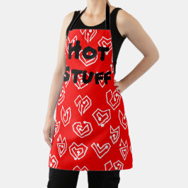 Delantal Apron de Mazes de San Valentín Blanco